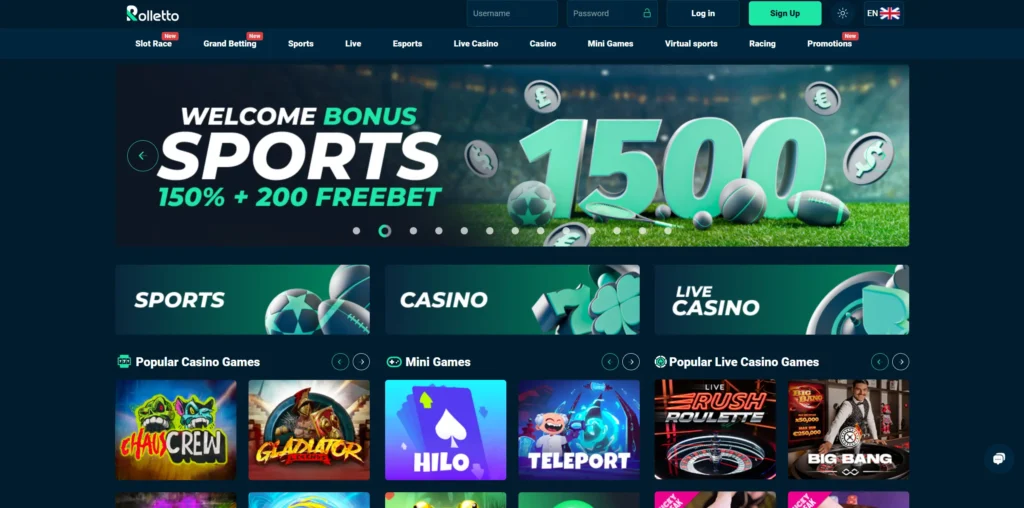 Rolletto sports bonus.