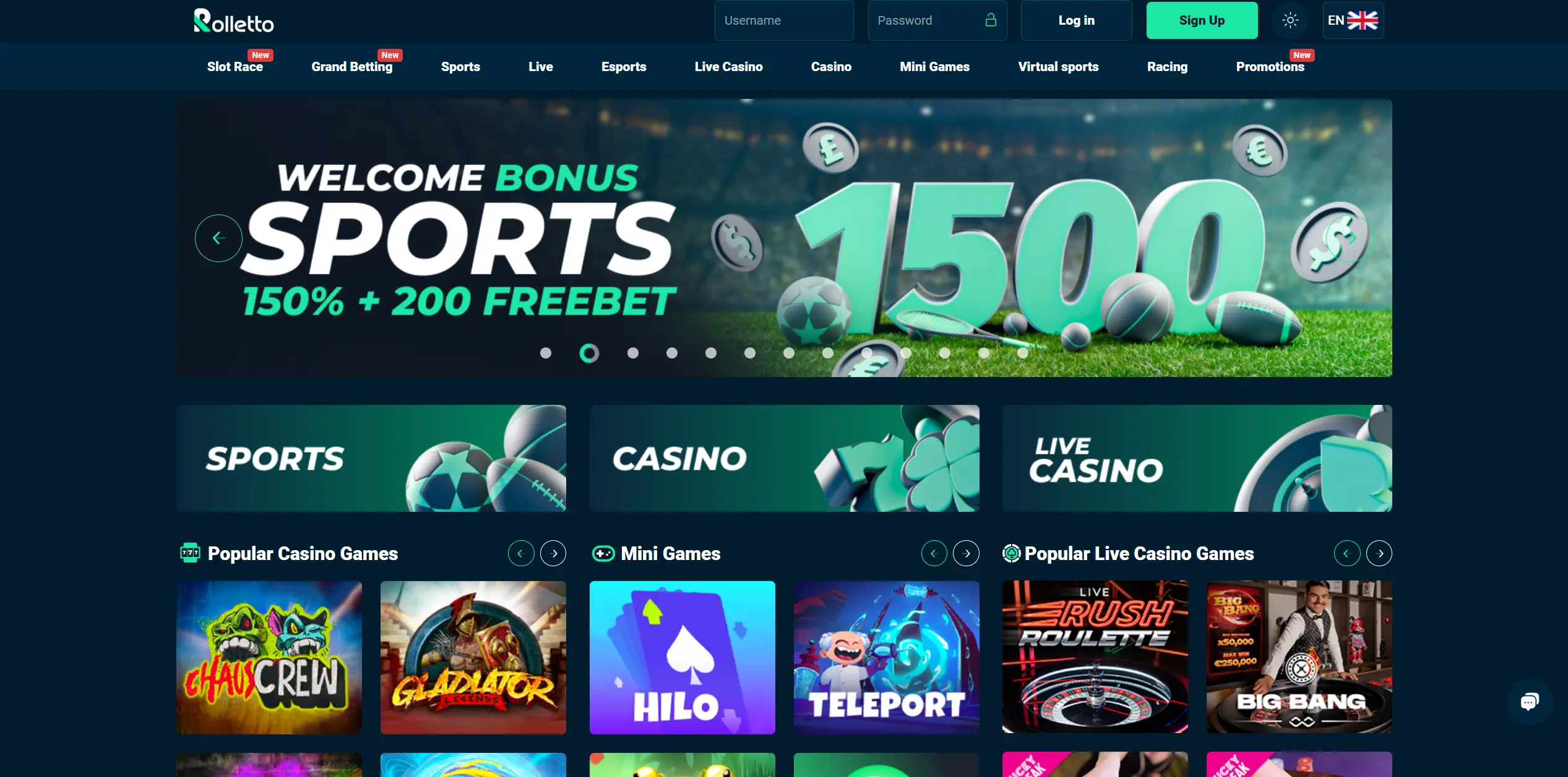 Rolletto sports bonus.